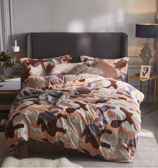 3D Brown Camouflage 20007 Bed Pillowcases Quilt