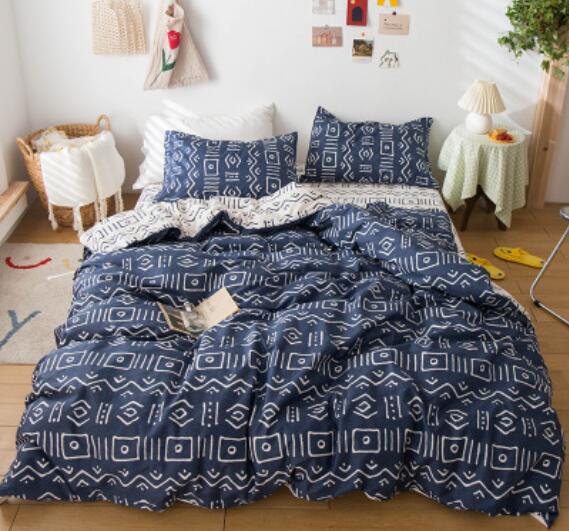 3D Dark Blue Lines 50014 Bed Pillowcases Quilt
