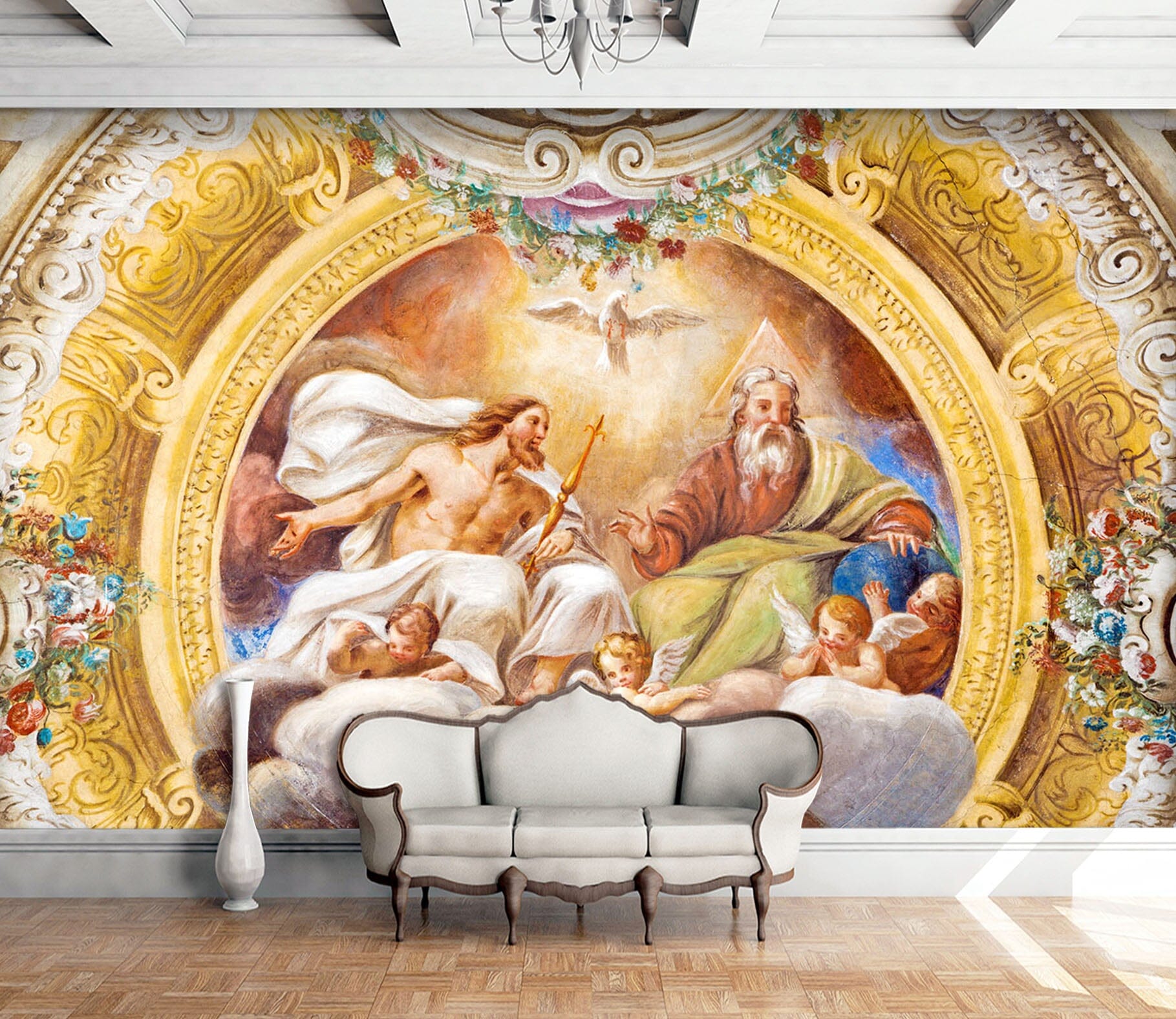 3D Golden God 1602 Wall Murals Wallpaper AJ Wallpaper 2 