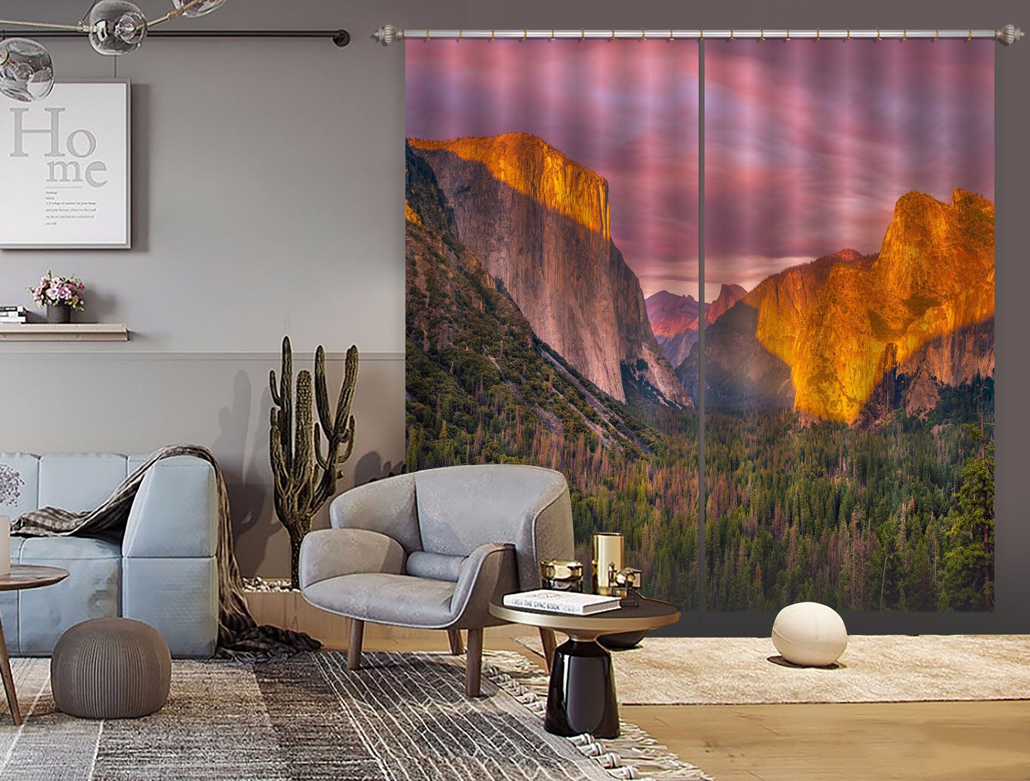 3D Yellow Canyon 187 Marco Carmassi Curtain Curtains Drapes Curtains AJ Creativity Home 