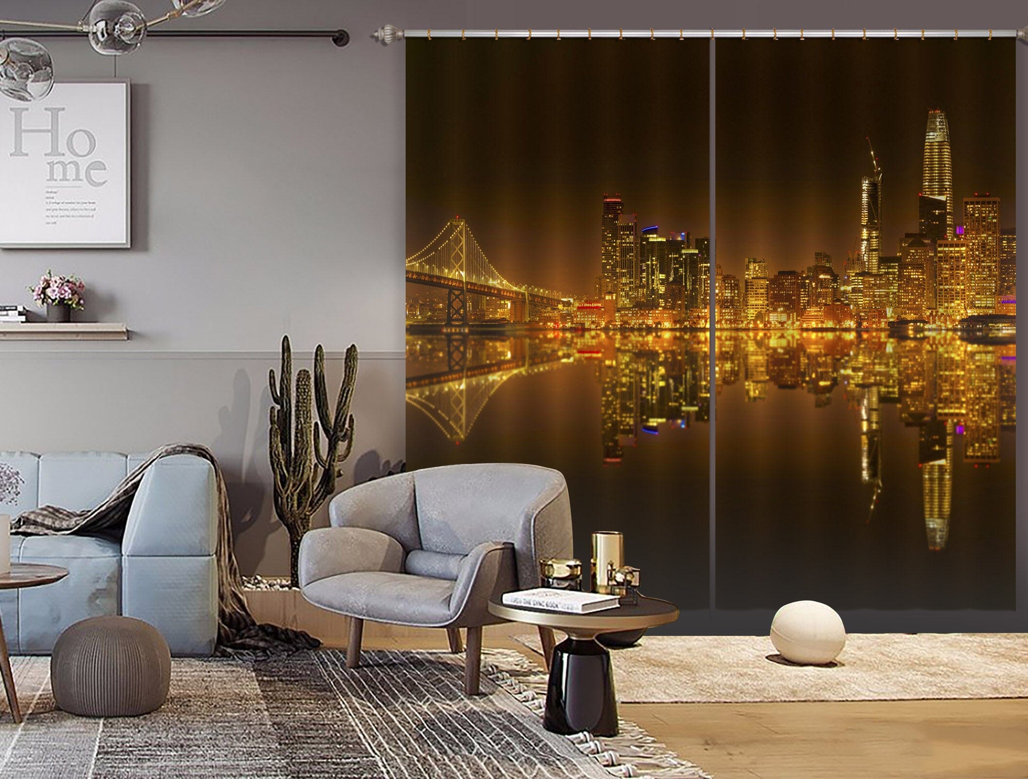 3D Golden City 181 Marco Carmassi Curtain Curtains Drapes Curtains AJ Creativity Home 
