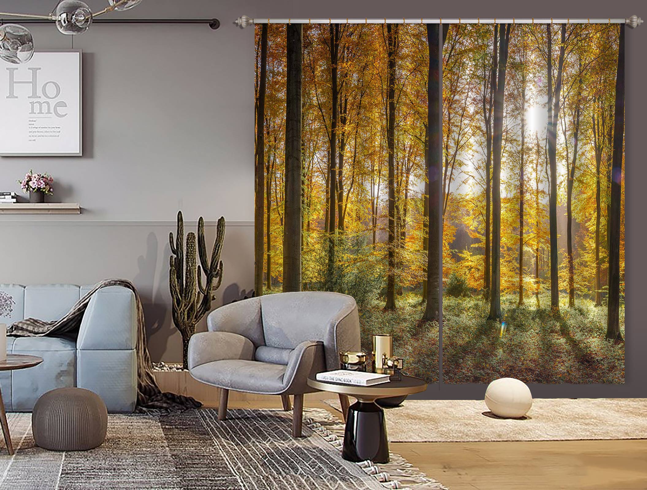 3D Sunlight Trees 6604 Assaf Frank Curtain Curtains Drapes