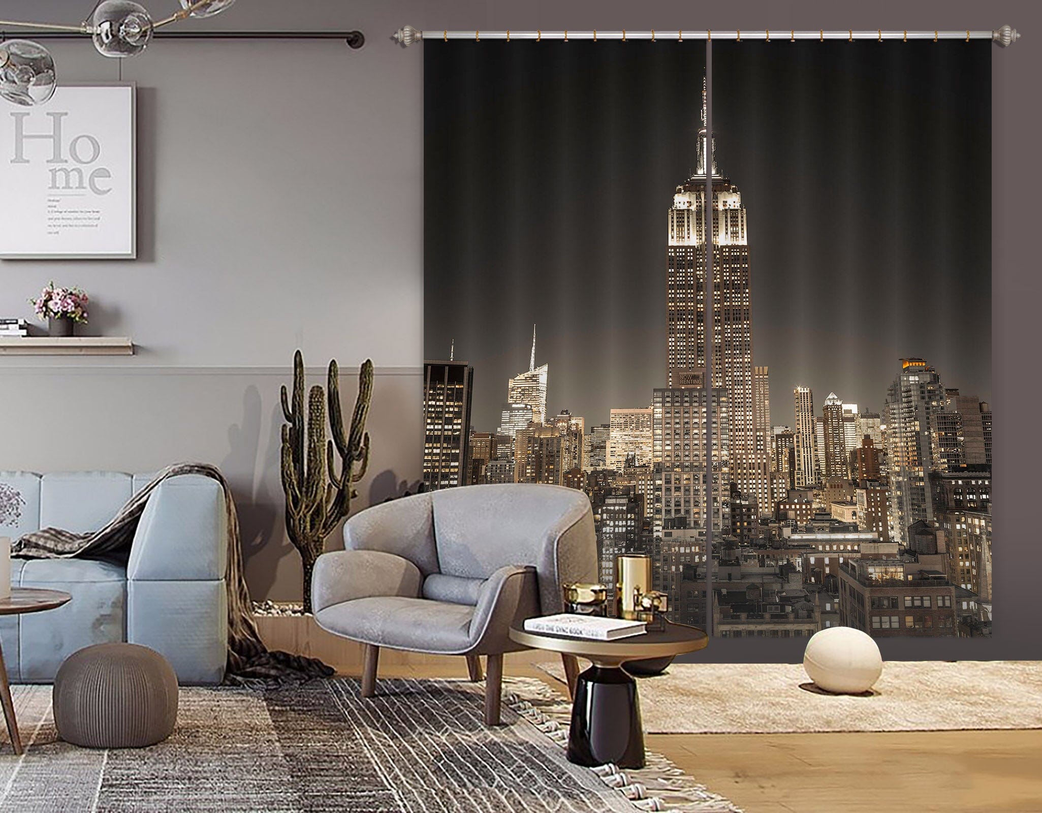 3D Night City 220 Assaf Frank Curtain Curtains Drapes Curtains AJ Creativity Home 