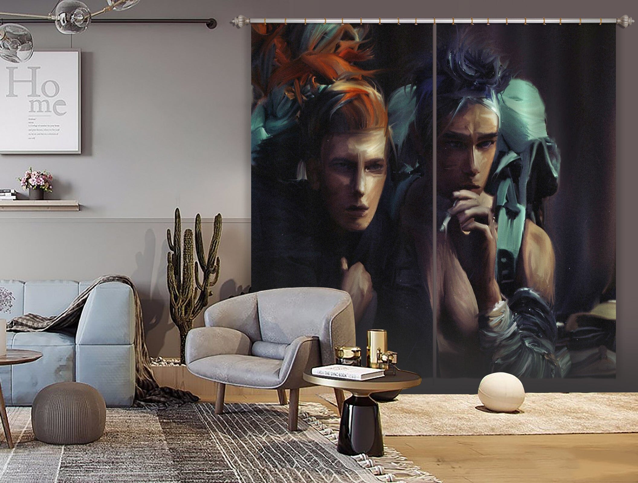 3D Personality Girl 043 Marco Cavazzana Curtain Curtains Drapes Curtains AJ Creativity Home 