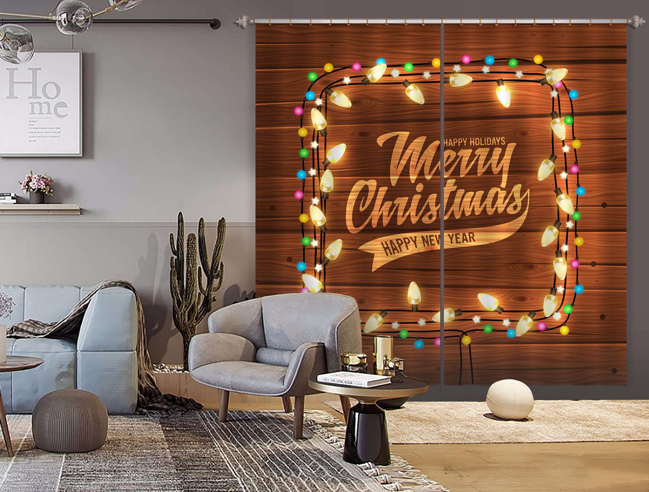 3D String Lights 52024 Christmas Curtains Drapes Xmas