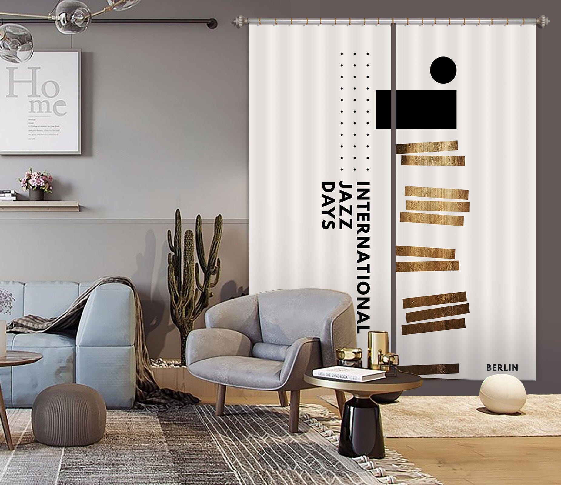 3D Golden Stripes 1070 Boris Draschoff Curtain Curtains Drapes Curtains AJ Creativity Home 