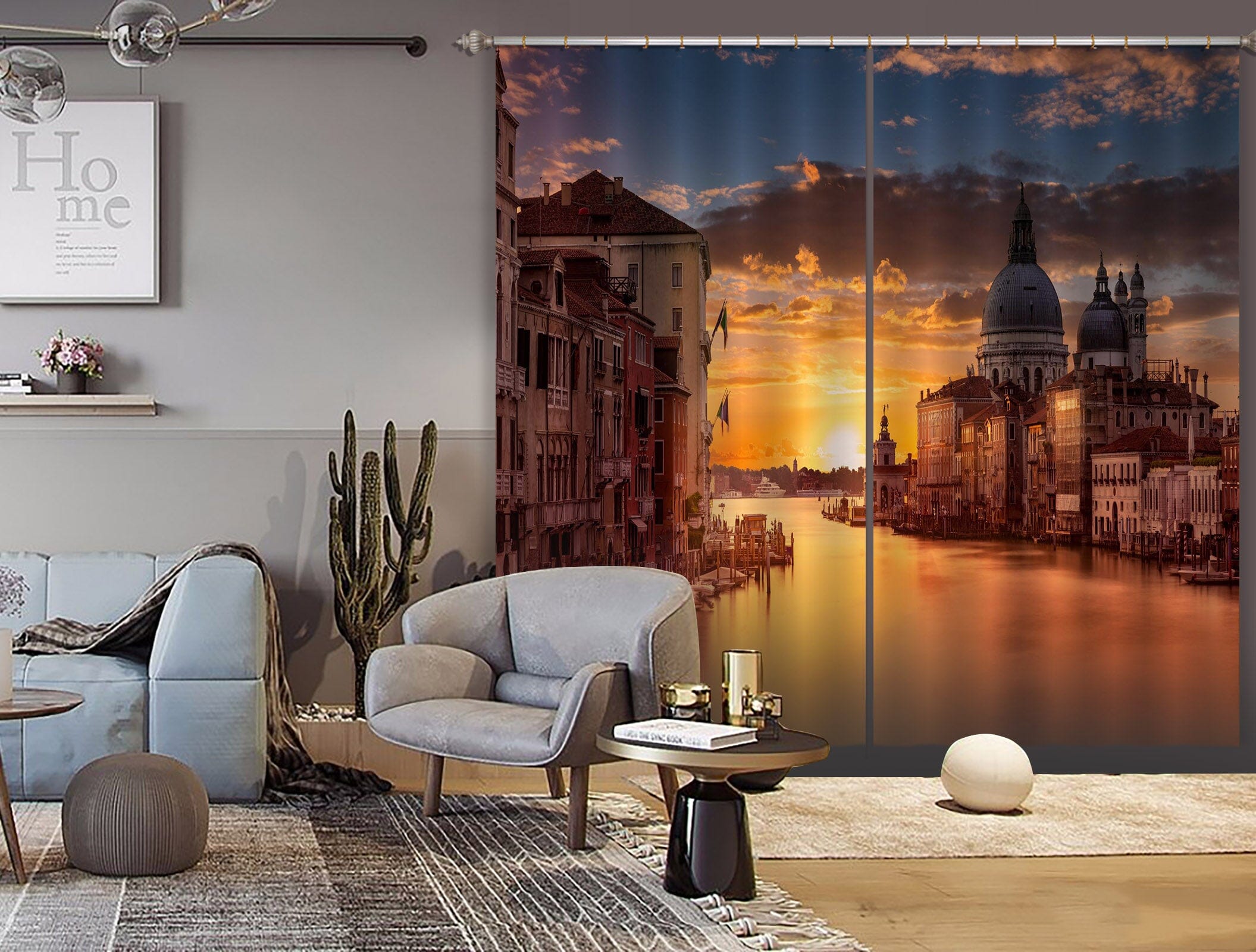 3D River At Dusk 109 Marco Carmassi Curtain Curtains Drapes Curtains AJ Creativity Home 