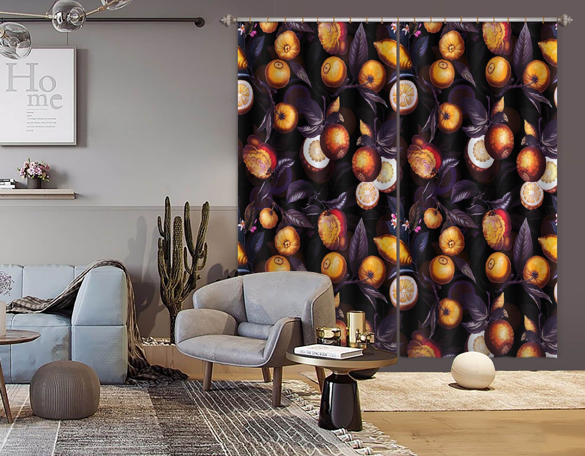 3D Golden Fruit 155 Uta Naumann Curtain Curtains Drapes Curtains AJ Creativity Home 