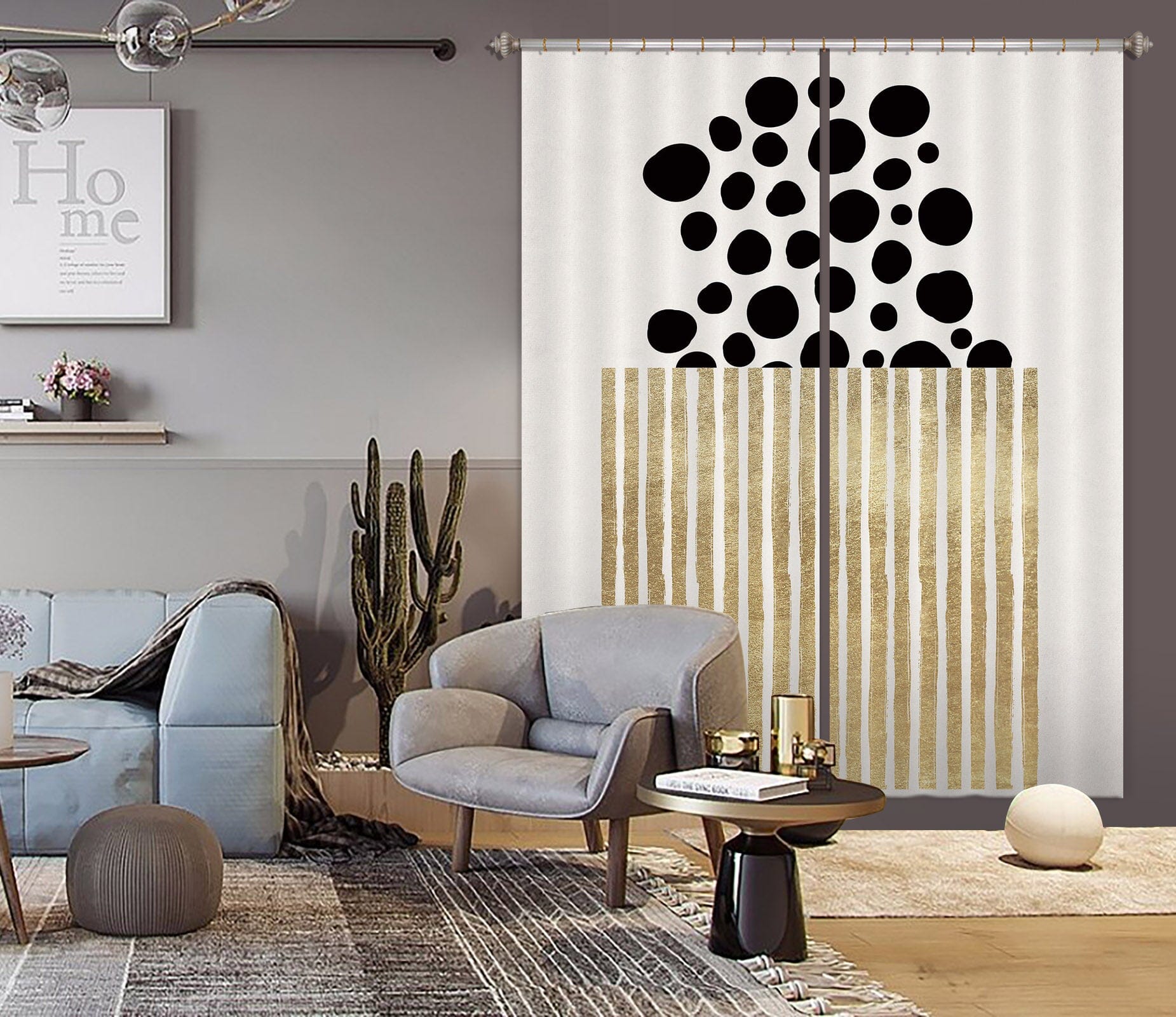 3D Small Black Circle 1098 Boris Draschoff Curtain Curtains Drapes Curtains AJ Creativity Home 