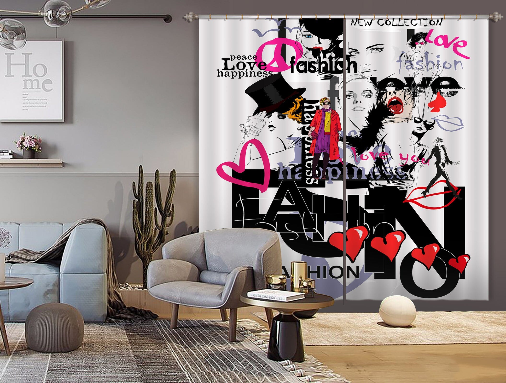 3D Color Graffiti 722 Curtains Drapes Wallpaper AJ Wallpaper 