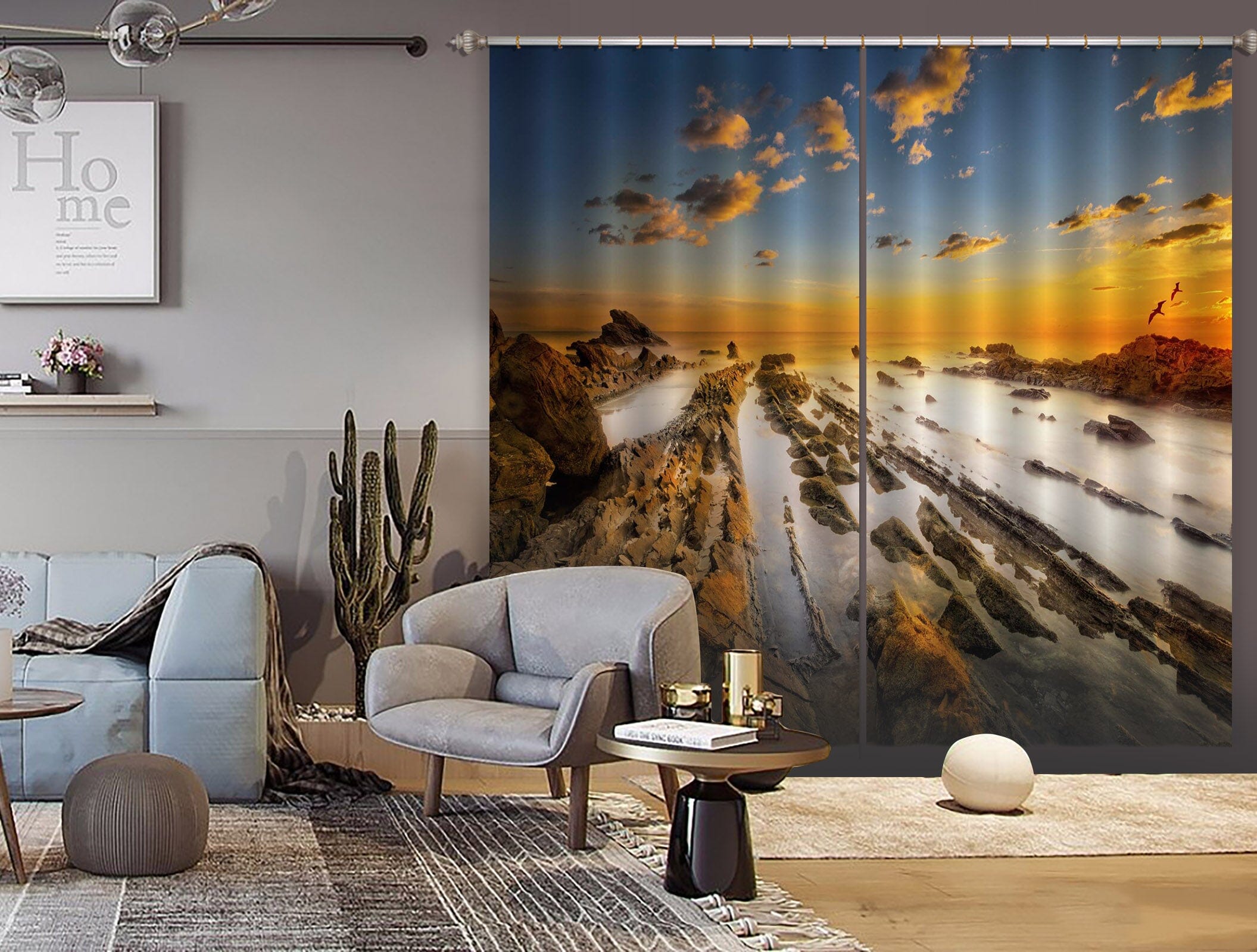 3D River Stones 144 Marco Carmassi Curtain Curtains Drapes Curtains AJ Creativity Home 