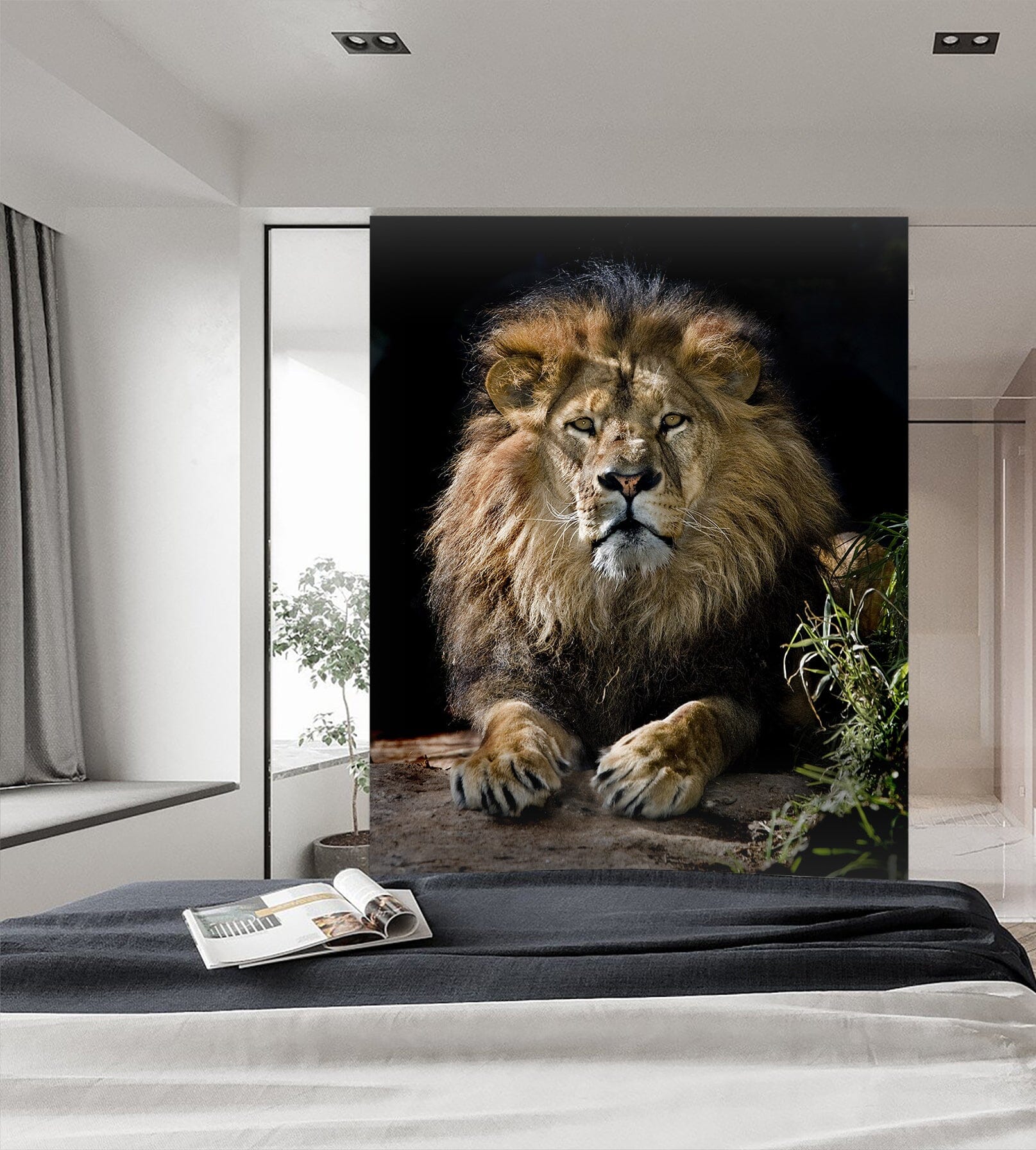 3D Lion Grass 140 Wall Murals Wallpaper AJ Wallpaper 2 