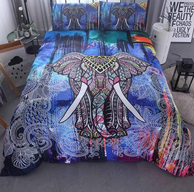 3D Elephant 5069 Bed Pillowcases Quilt