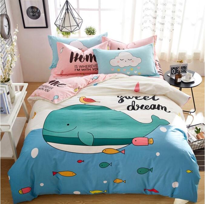 3D Cartoon Whale 7135 Bed Pillowcases Quilt