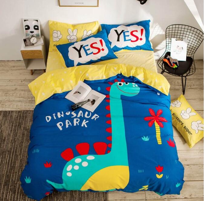 3D Cartoon Colorful Dinosaur 7132 Bed Pillowcases Quilt