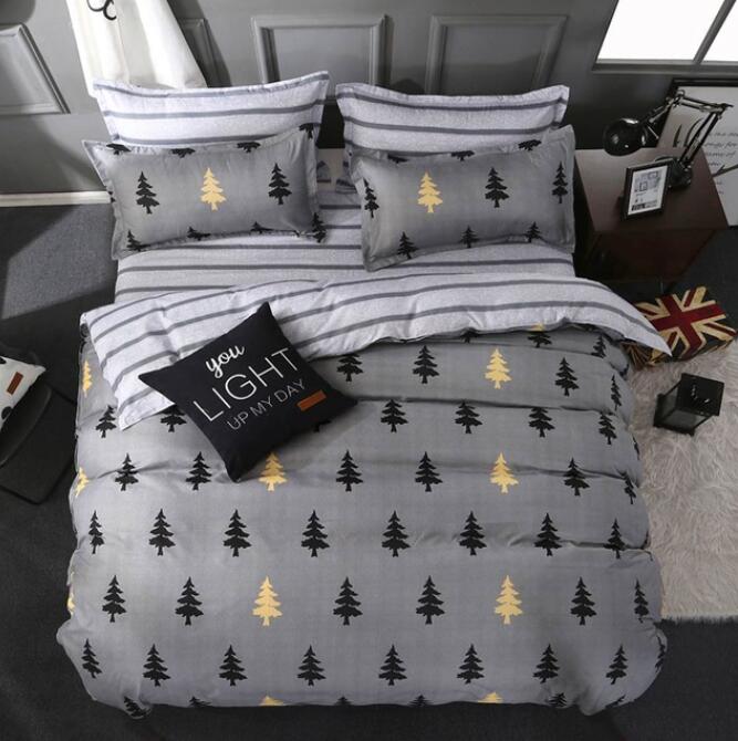 3D Gray Background Christmas Tree 5134 Bed Pillowcases Quilt