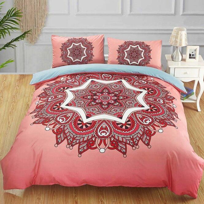 3D Red Pattern Totem 5066 Bed Pillowcases Quilt