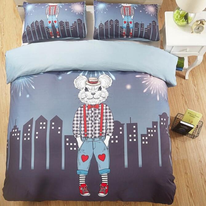 3D Rat In Clothes 6174 Bed Pillowcases Quilt