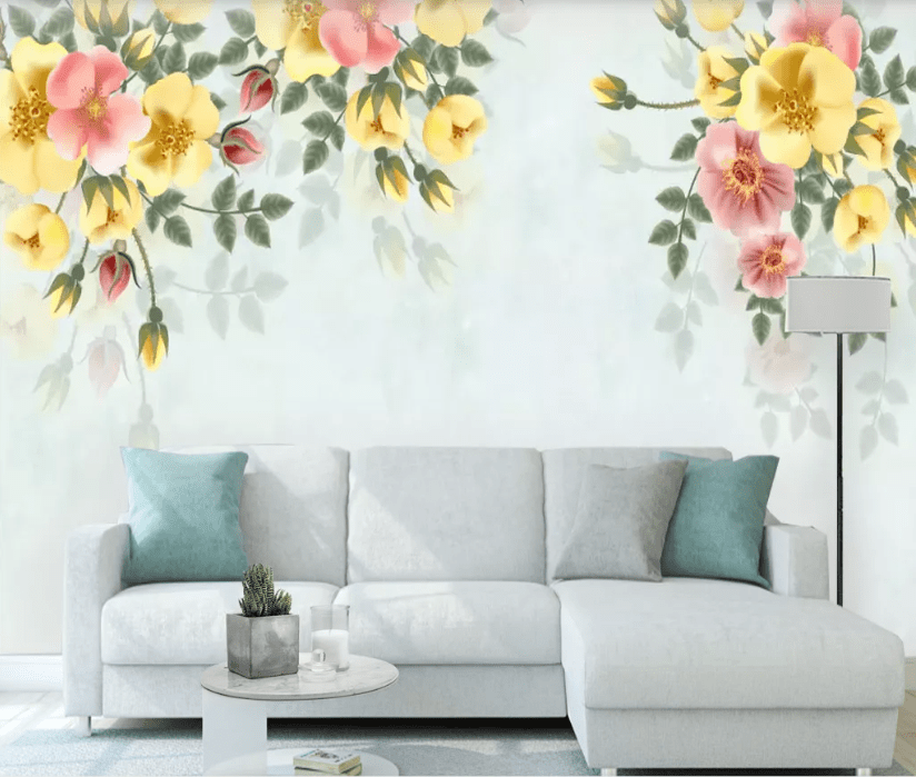3D Colored Vine Roses WC705 Wall Murals Wallpaper AJ Wallpaper 2 