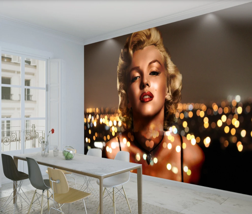 3D Monroe Star WC109 Wall Murals