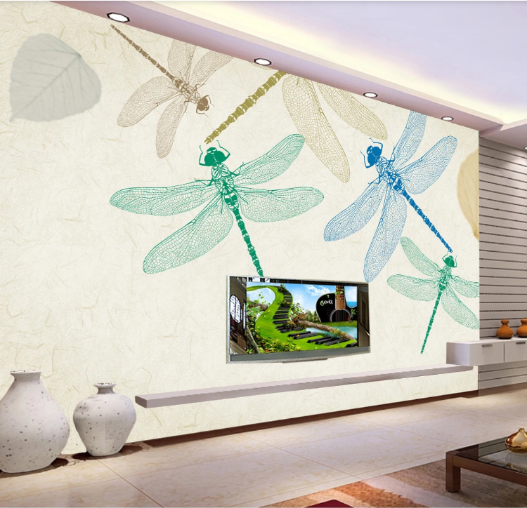 3D Blue Dragonfly WC106 Wall Murals