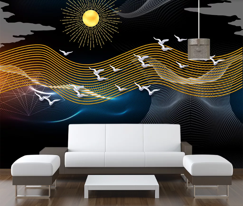 3D Pigeon Wings WC2076 Wall Murals