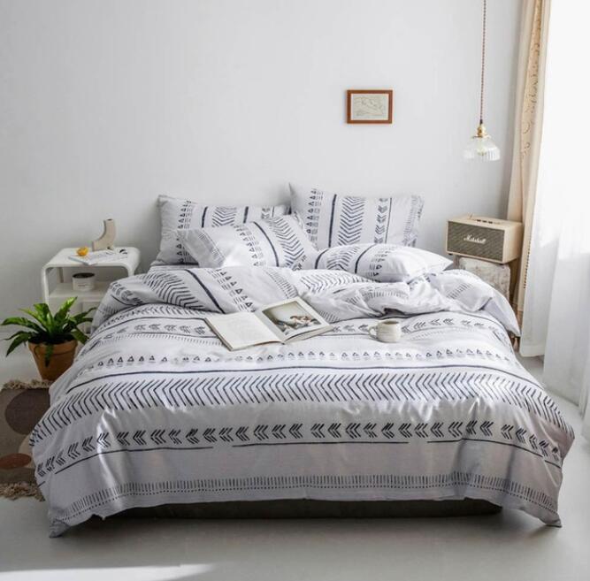 3D Black Pattern On White 5105 Bed Pillowcases Quilt