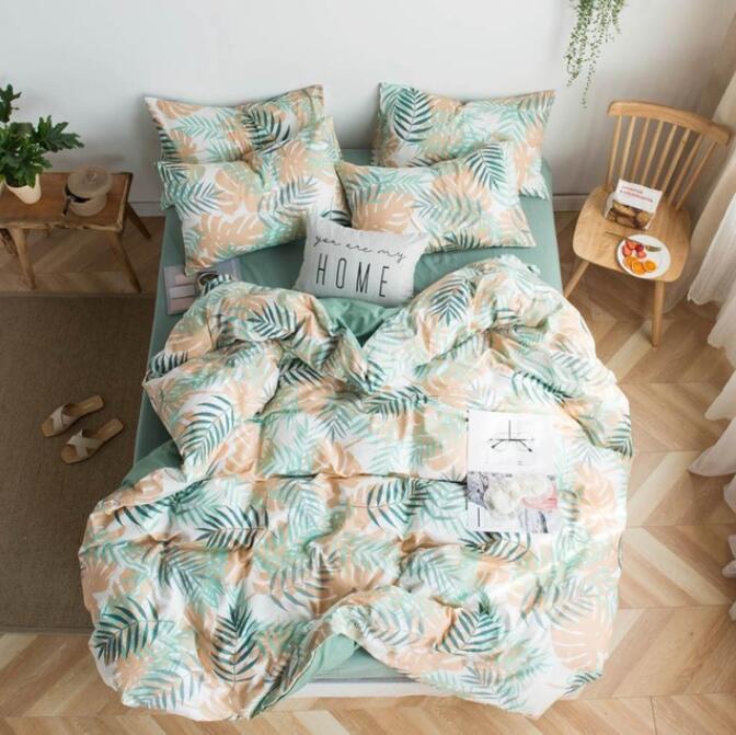 3D Striped Leaves 7071 Bed Pillowcases Quilt