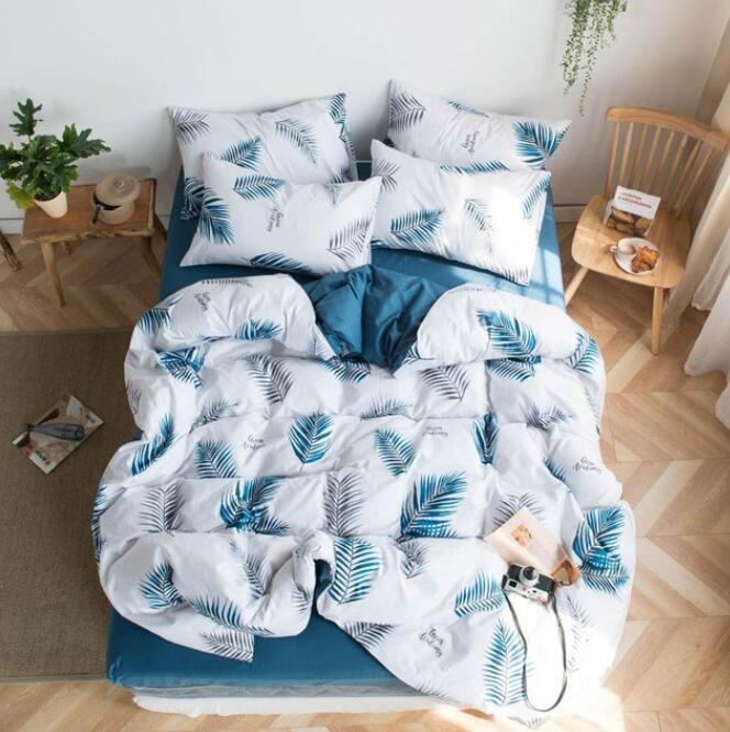 3D Green Leaves Ash Leaves 7070 Bed Pillowcases Quilt