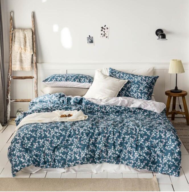 3D Navy Blue 7032 Bed Pillowcases Quilt