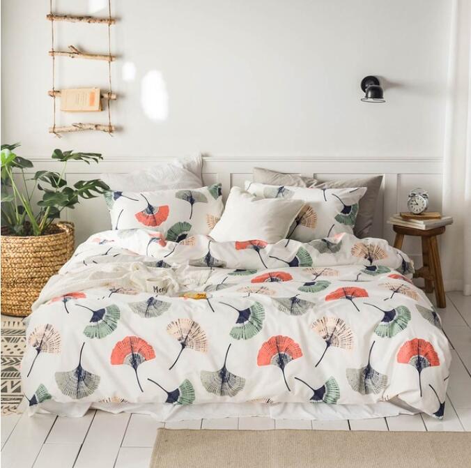 3D Red And Green Ginkgo Leaves 2198 Bed Pillowcases Quilt