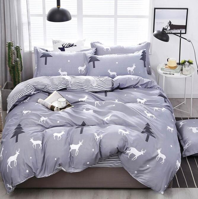3D Deer Tree 7150 Bed Pillowcases Quilt