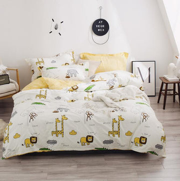 3D Cartoon Giraffe 6161 Bed Pillowcases Quilt