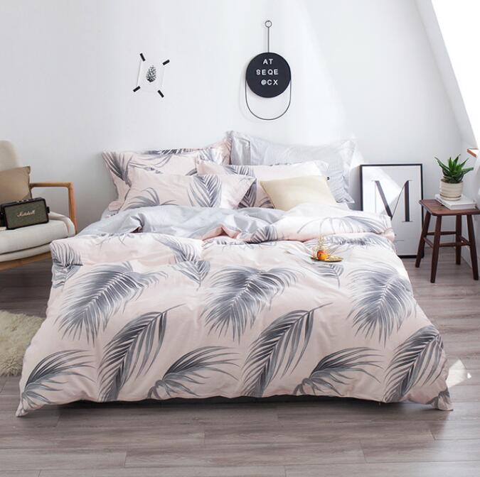 3D Grey Feather 6156 Bed Pillowcases Quilt