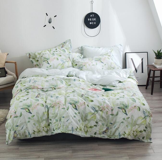 3D Light Green Floral 6155 Bed Pillowcases Quilt
