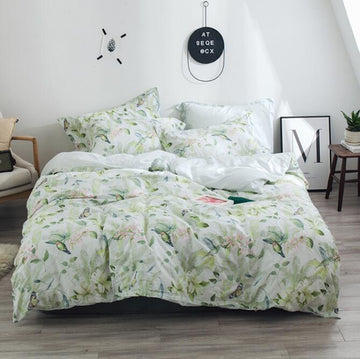 3D Green Dark Flower 5138 Bed Pillowcases Quilt