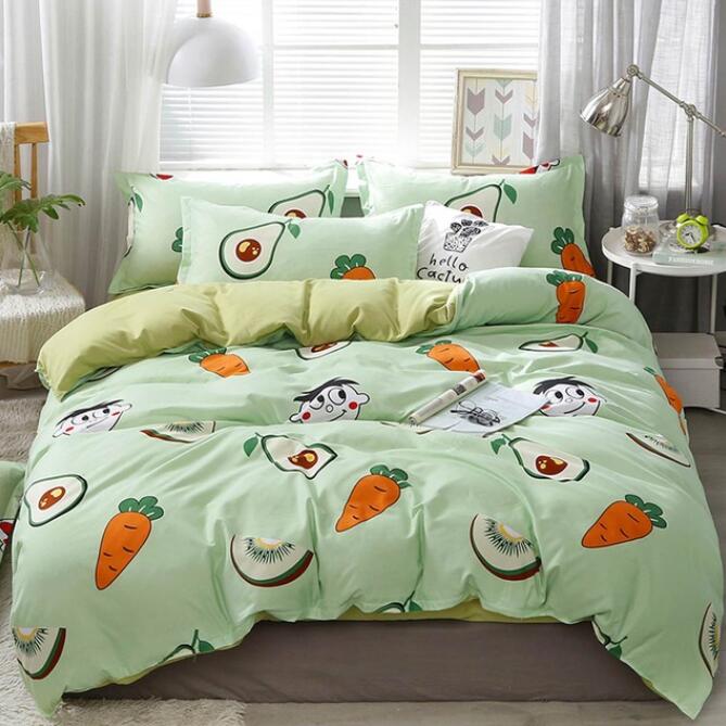 3D Carrot Kiwi 7147 Bed Pillowcases Quilt