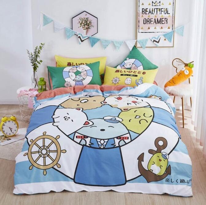 3D Cartoon Survival Ring Animals 5048 Bed Pillowcases Quilt
