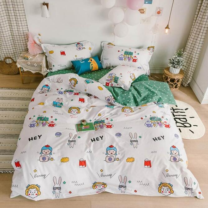 3D Rabbit Little Girl 5015 Bed Pillowcases Quilt