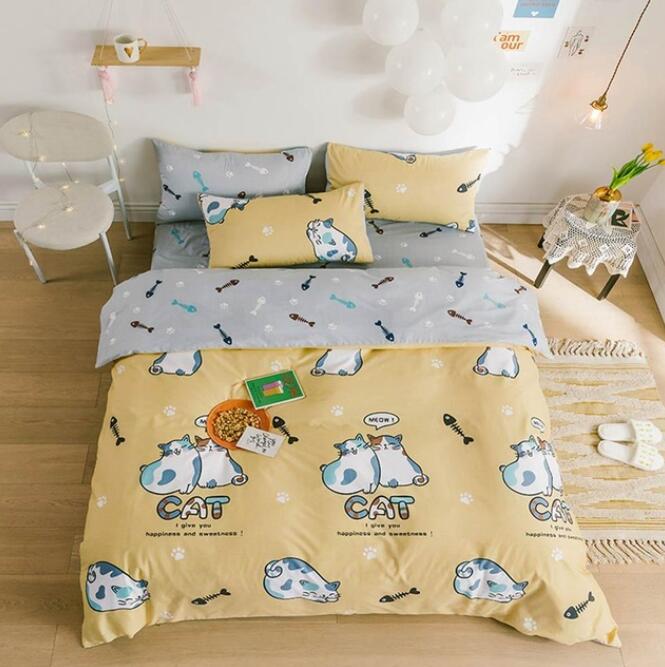 3D Cartoon Kitten 6169 Bed Pillowcases Quilt