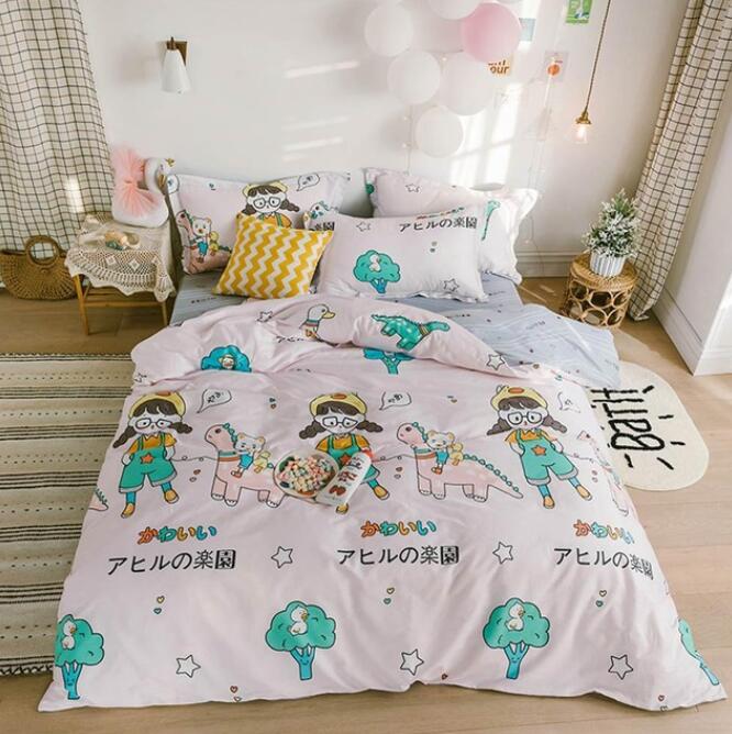 3D Cartoon Doll Tree 6164 Bed Pillowcases Quilt