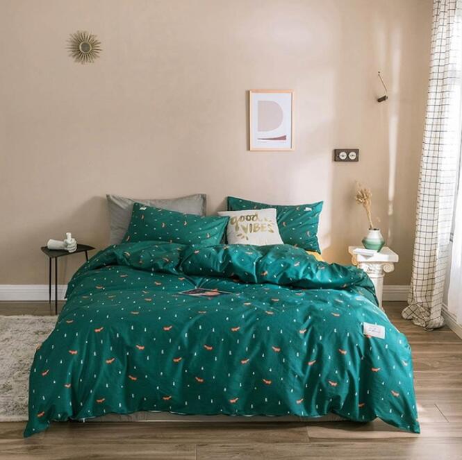 3D Green Background 6189 Bed Pillowcases Quilt