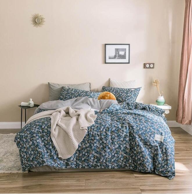 3D Blue And White Floral 6192 Bed Pillowcases Quilt