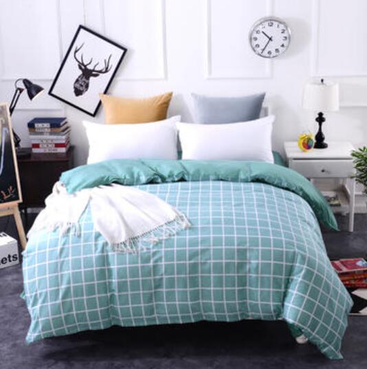 3D Light Blue Grid 4159 Bed Pillowcases Quilt