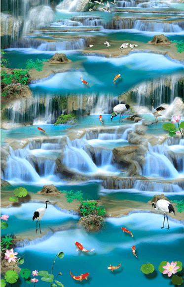 3D Flowing River Floor Mural Wallpaper AJ Wallpaper 2 