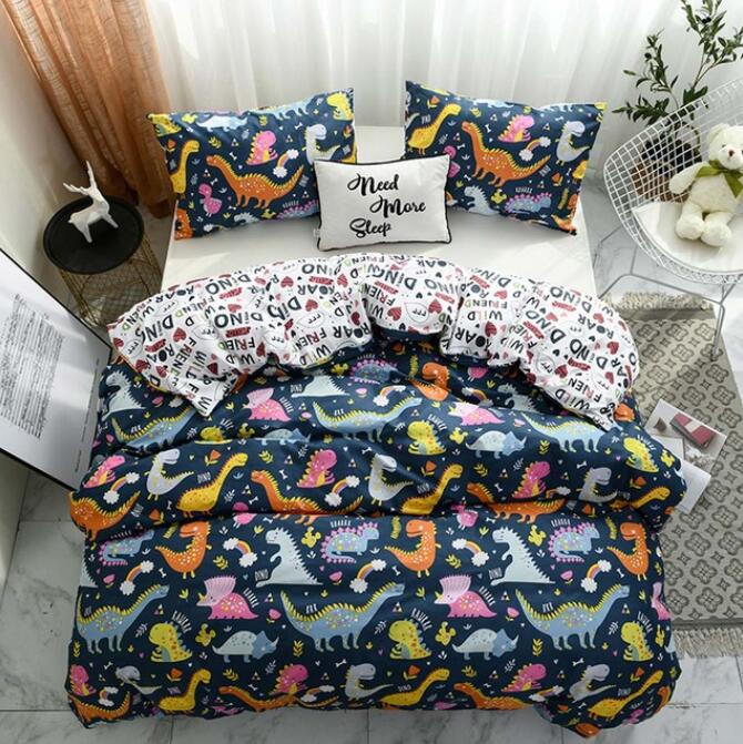3D Colored Little Dinosaur 7056 Bed Pillowcases Quilt