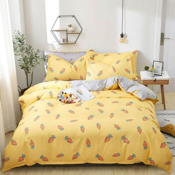 3D Yellow Carrot 7102 Bed Pillowcases Quilt