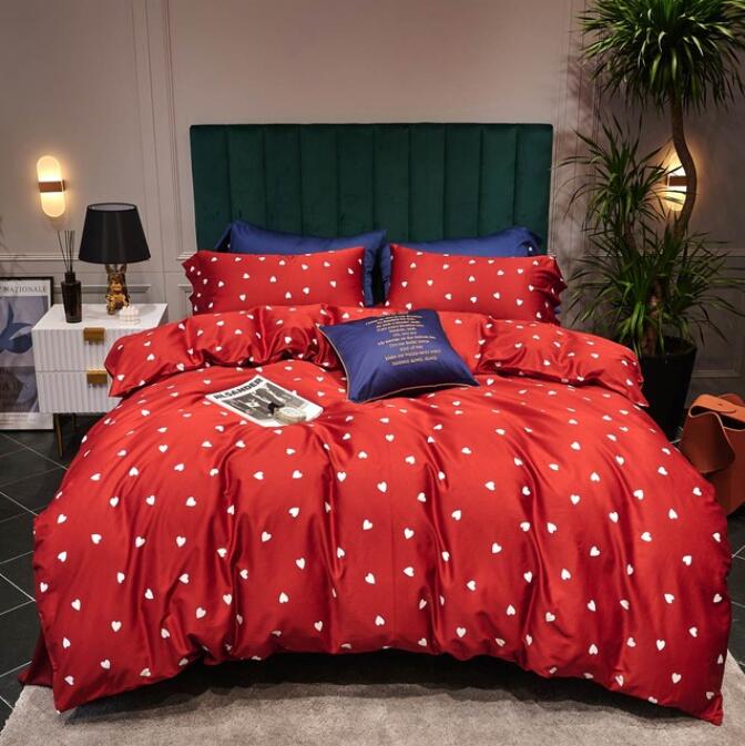 3D Red White Dot 7079 Bed Pillowcases Quilt