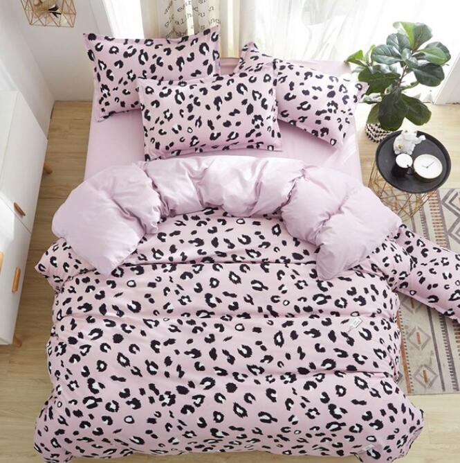 3D Pink Leopard 7158 Bed Pillowcases Quilt
