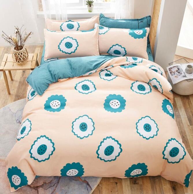 3D Green Flower 7160 Bed Pillowcases Quilt